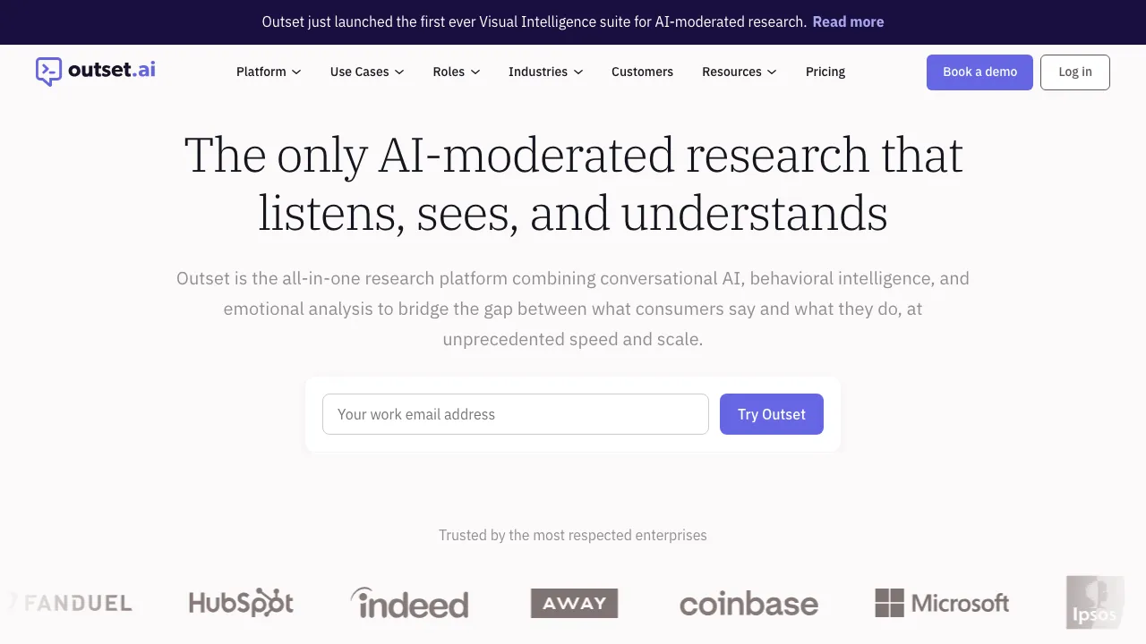 Outset landing page